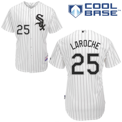 Adam LaRoche #25 MLB Jersey-Chicago White Sox Men's Authentic Home White Cool Base Baseball Jersey